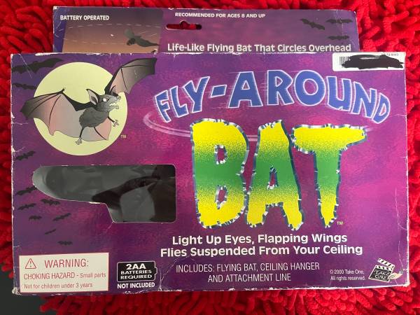 Fly-Around Bat Toy Battery-operated flying bat with light-up eyes and 1