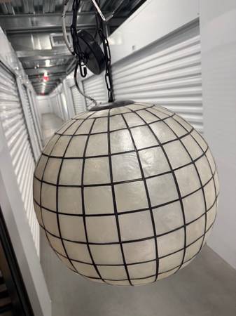 Capiz Shell Globe Lantern 1