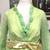 Vintage 1950's-1960's Lime Green & Yellow Long Bridesmaid/Evening Gown 3 thumbnail