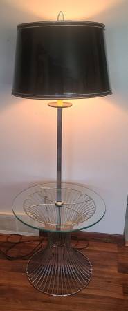 Warren Platner Style Mid Century Modern, MCM Floor Lamp With Glass Tab 1