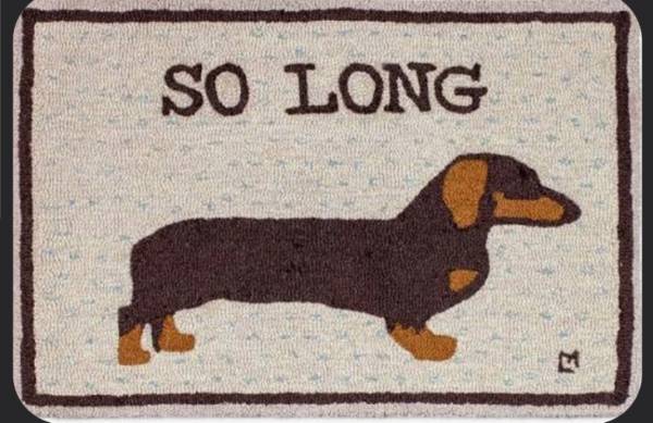 Dachshund door mat rug 1