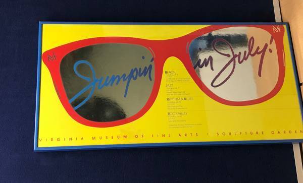 1985 Virginia Museum ‘Jumpin’ in July’ Vintage Framed Poster 1