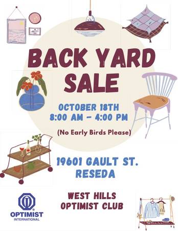 YARD SALE-West Hills Optimist Club 1