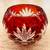 Signed “FABERAGE” Red cut Crystal small bowl candle holder 2 thumbnail