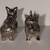 Salt & Pepper Shakers Jeffrey Banks? Heavy Etched  Metal  Scottie Dogs 4 thumbnail