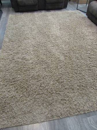 Sandy Brown/Beige Shag Area Rug 8 x 10-Like New 1