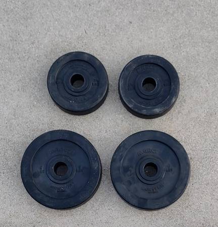 Marcy Monster 5 LB & 2-1/2 LB Rubber Bumper Weight Plates 1