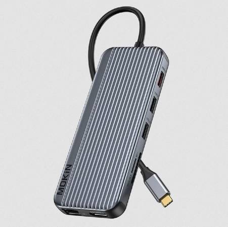 《Brand New》MOKiN 12 IN 1 USB C to 3 HDMI JR45 SD/Micro SD Card Reader 1