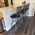 Kitchen Counter Bar Stools Heavy Duty Swivel Steel Grey/Black 1 thumbnail