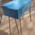 Vintage Solid Wood Blue Vanity/Console/Entryway Table & 2 Drawers 6 thumbnail
