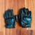 Motorcycle Gloves - Black Leather with Padded Knuckles - Size Large 3 thumbnail