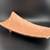 Woodfield Salmon Pink Three Toed Dish by Steubenville 1 thumbnail