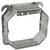 10 PK Steel City 52C53 1-1/2" Raised 2-Gang Tile Wall Cover, Steel 1 thumbnail