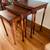 Tables nesting set of 3 tables solid wood mahogany finish vintage 4 thumbnail