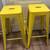 Yellow Metal Bar Stools - Counter Height 1 thumbnail