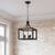 Chandelier pendent ceiling lamp fixture farm house style black matt 1 thumbnail