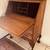 Desk drop down secretaire bureau solid oak Chippendale style 1950’s 10 thumbnail