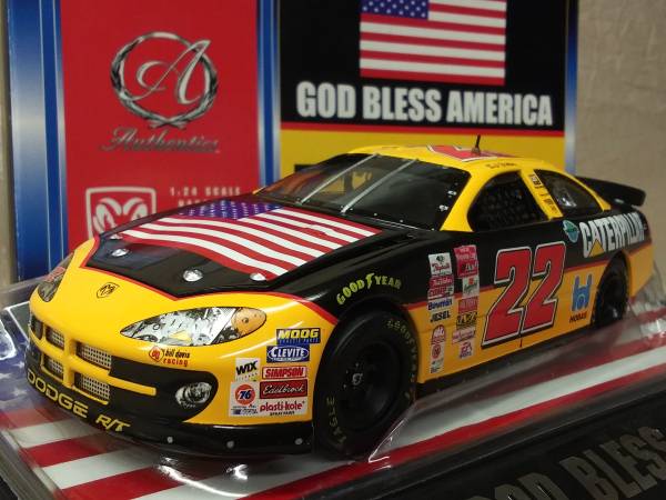22 Ward Burton CAT 2001 Dodge Intrepid "God Bless America" Car/Display - $3062925989314051121