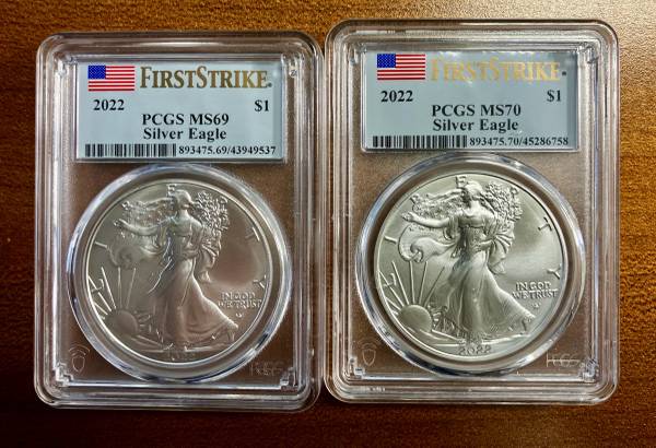 15 Graded American Silver Eagles 1