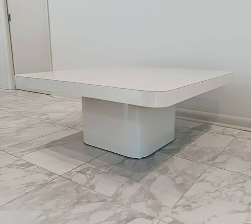 1970s MCM Laminate Coffee Table 36” x 36” 1