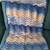 Handcrocheted Afghan Blue, Beige, White 28x46 inch Acrylic 2 thumbnail