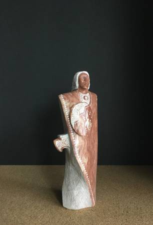 Native American Stone Sculpture - Signed 1