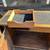 Vintage Gothic look oak bar / server credenza B7 14 thumbnail