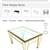 MCM Hollywood Regency square geometrical brass coffee table 4 thumbnail
