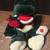 JERRY ELSNER MUSICAL GREEN VALENTINE ROMEO FROG SITTING WITH ROSE WORK 1 thumbnail
