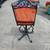 Vintage velvet wrod iron barstool 2 thumbnail