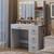 New Vanity Desk with Mirror, Power Outlet and 10 Lights, Makeup Table with 4 Dra 2 thumbnail