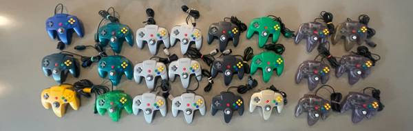 Nintendo 64 Controllers Ice Blue, Jungle Green, Atomic Purple N64 1