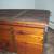 VERY NICE ANTIQUE CEDAR 52" CHEST WITH COPPER STRAPS AND RIVETS 7 thumbnail