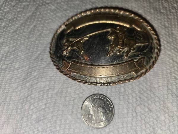 COWBOY WESTERN CALF ROPEING BELT BUCKEL 1