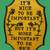Vtg 70s Ceramic Floral Design "It's Nice To Be Important" Plaque 4 thumbnail