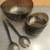 Salad Bowl Set for 4 + Serving Spoon Fork - Smoked Glass Look Acrylic 2 thumbnail