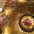 Vintage Goofus Glass Gold Red Roses Bowl 2 thumbnail