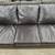 Sleek dark brown leather sofa** DELIVERY AVAILABLE 5 thumbnail