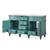 60" Carrara White Top Bathroom Double Sink Vanity Green Cabinet G2037 3 thumbnail