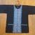 Vntg Thailand Black Embroidered Ethnic Wood / Indigo Jacket w Pockets 1 thumbnail