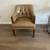 Vintage Tan Distressed Tufted Leather Chair on Casters by Schafer Bros 9 thumbnail