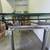 Extendable Glass Dining Table w/ Frosted Bubble Runner 15 thumbnail
