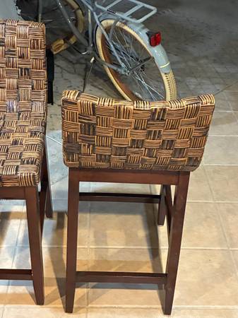 Bar Stools, Wooden Fish, Stained Glass Birds 1