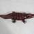 Hand-Carved Wooden Crocodile/Alligator Folk Art Sculpture 12" Length 6 thumbnail