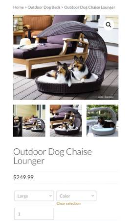 The Refined Canine Outdoor Dog Chaise Lounger 1