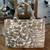 Leaf Print Tote Bag or Handbag, Brown & Cream Lightweight Tote Bag 3 thumbnail