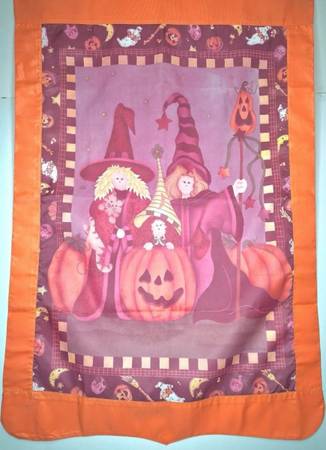 Happy Halloween Jack-O'-Lantern with Children Witches Outdoor House Flag by Lesl 1