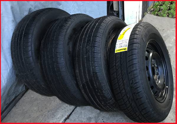 Tires,  Four 195x70 x R14 on rims. 1