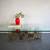 Mid century modern brutalist Silas Seandel nailhead coffee table 1 thumbnail