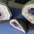 Amethyst Crystal Geode Slice Upright Display 14"x 11"x 2" Thick 6 thumbnail